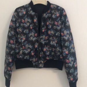 Reversible American eagle bomber coat